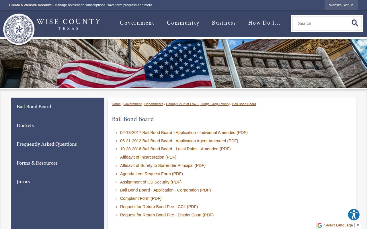 Wise County bond records supporting a 24-hour release check
